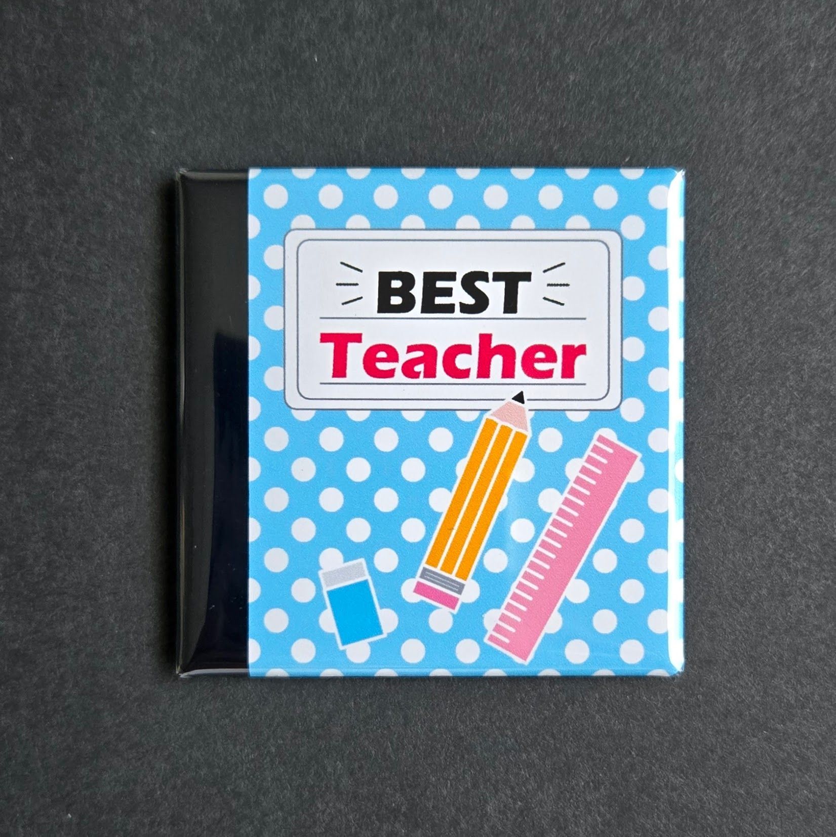 MC ORIGINAL DESIGN MAGNET Best Teacher Notebook Blue