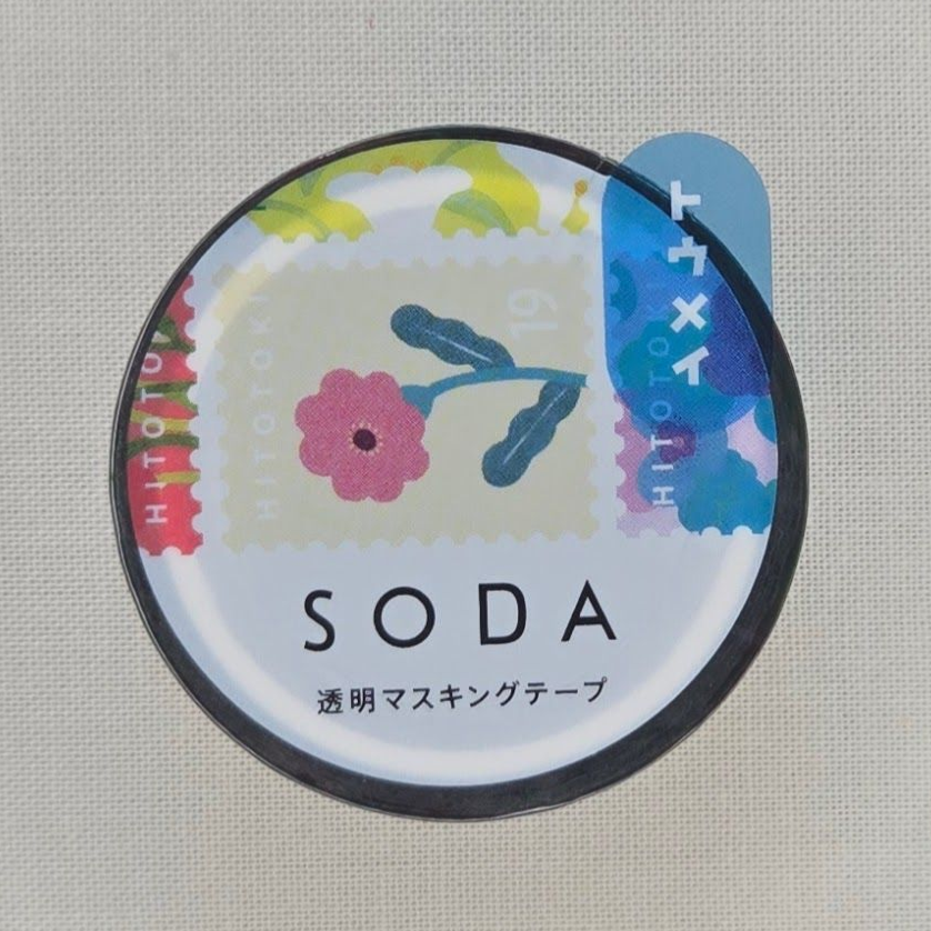 SODA Transparent Masking Tape / 20mm width / Stamp