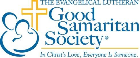 Good Samaritan Society logo with blue figure, gold cross, and tagline “In Christ’s Love, Everyone Is Someone.”