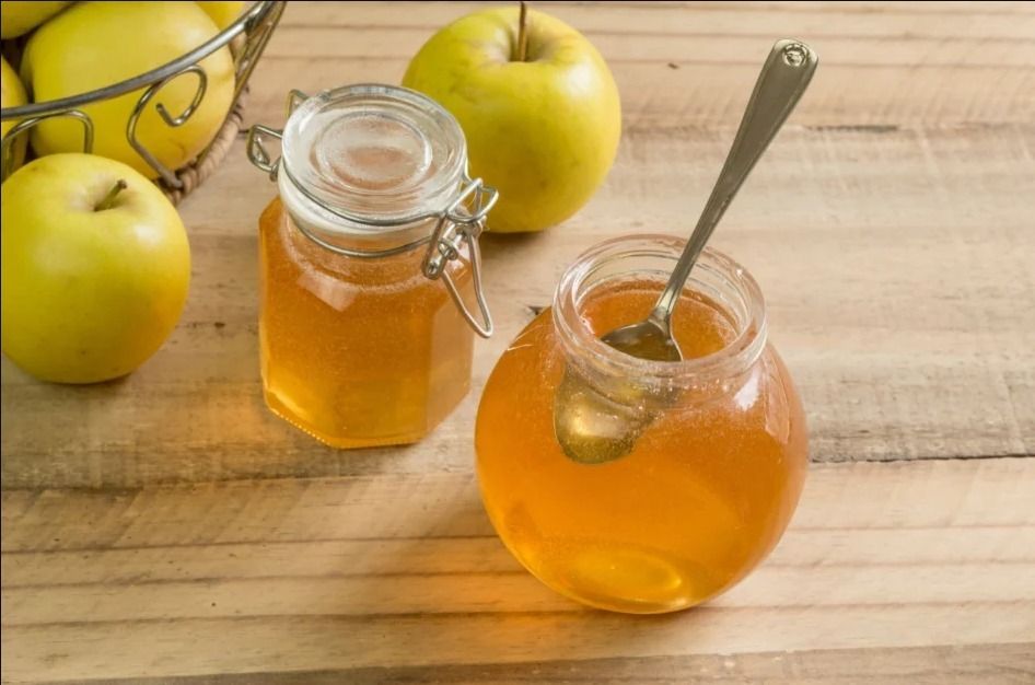 Apple Scrap Jelly in Jar
