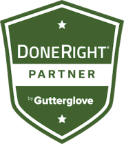 Green shield-shaped logo with
