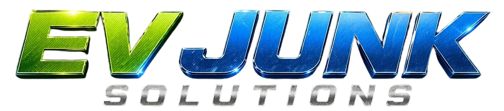 EV Junk Solutions logo with green and blue stylized text on a white background