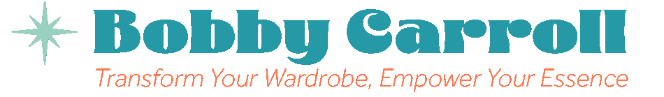 A logo for bobby carroll transform your wardrobe empower your essence