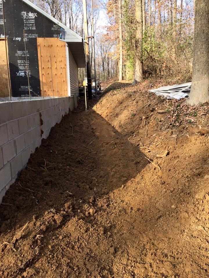 Retaining Wall Next To Building Foundation