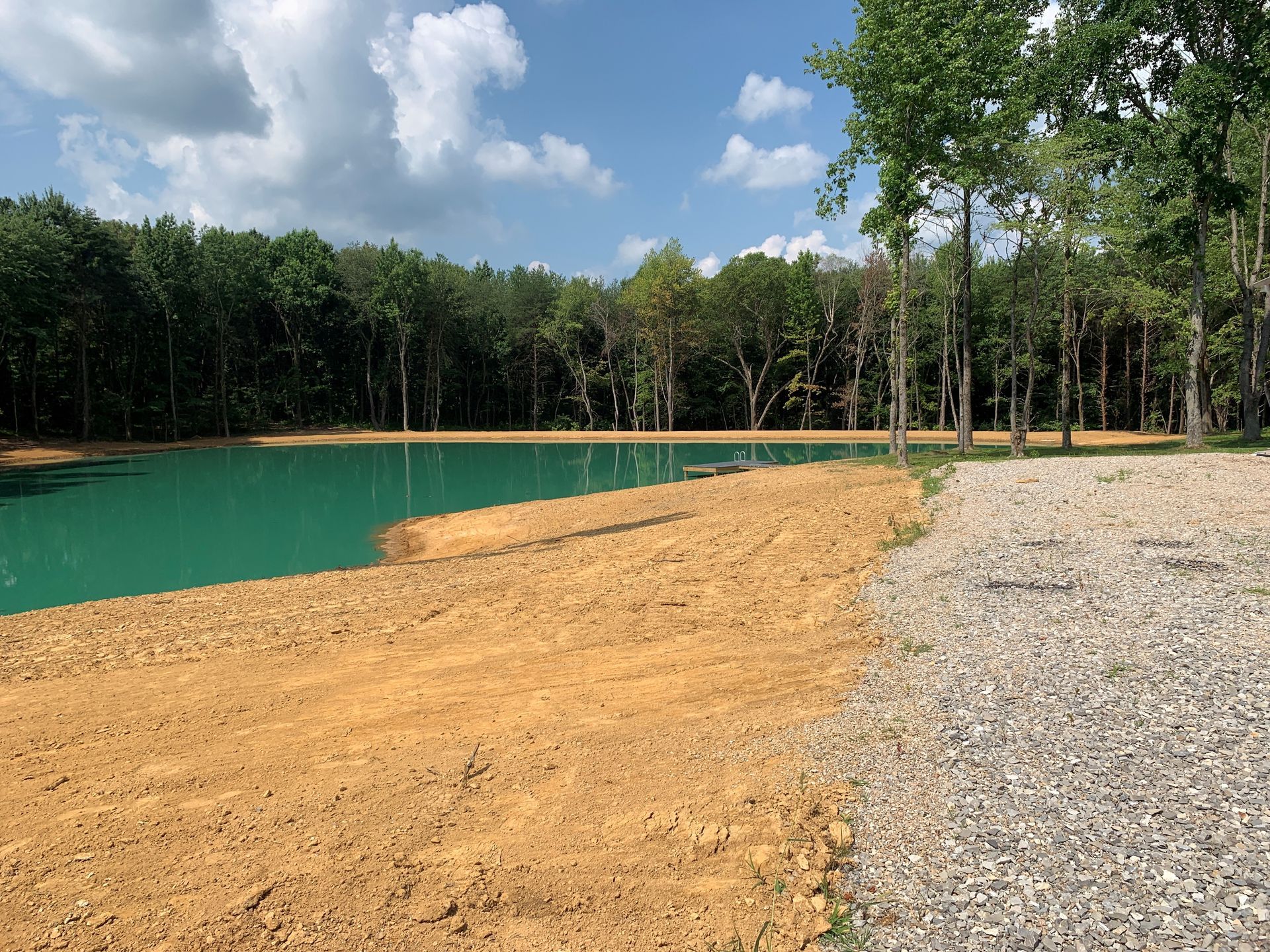 Renovated Pond After Construction Work