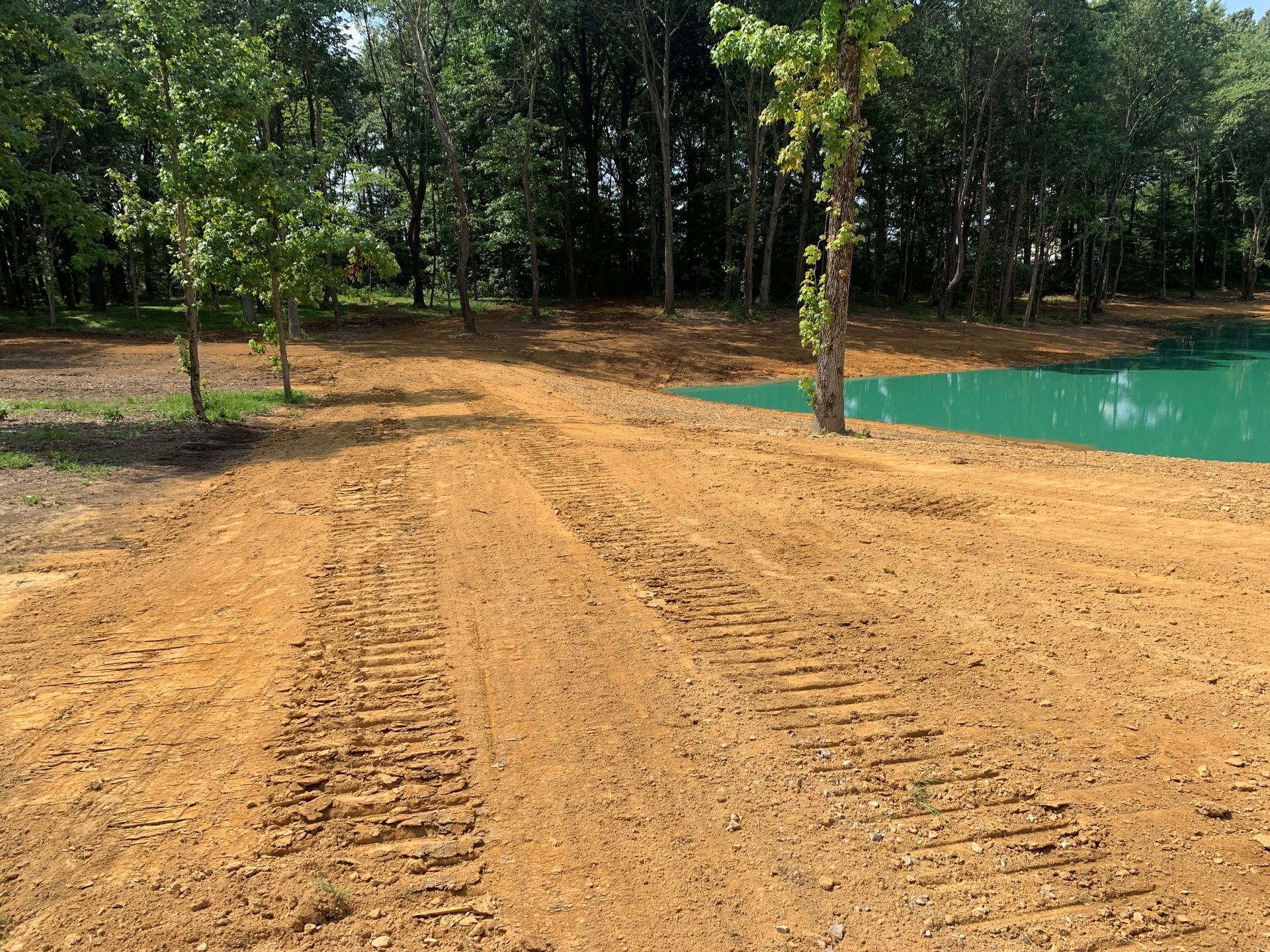 Construction Near A Pond