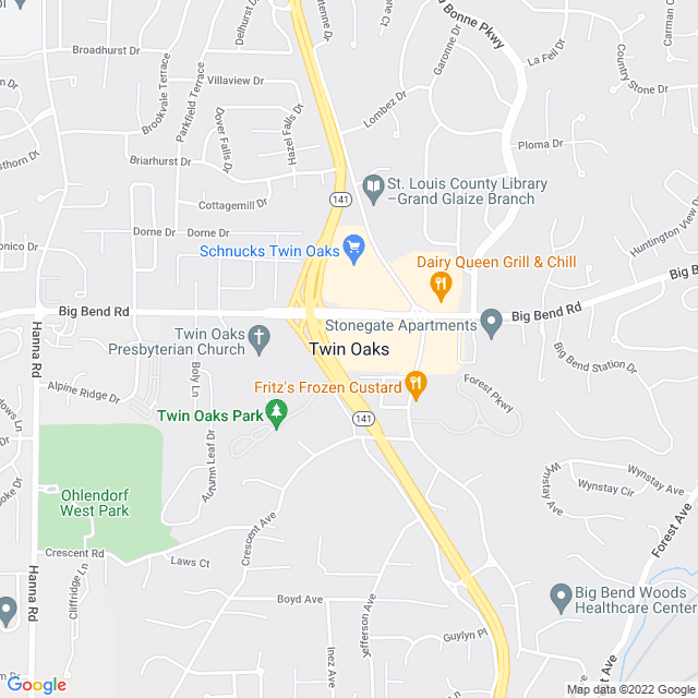 Map of business location