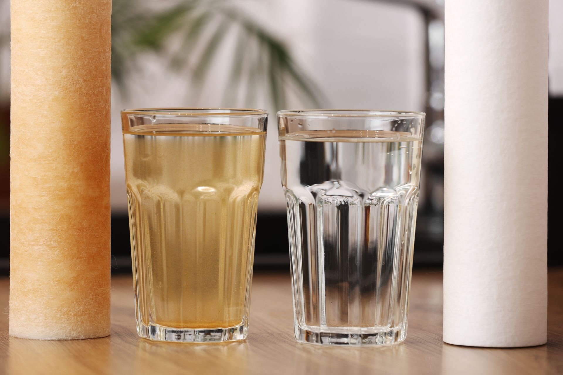 Iron in water, before and after