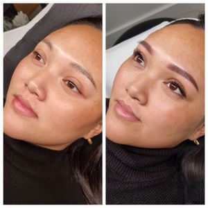 tatouage des sourcils poudré  maquillage semi permanent bordeaux