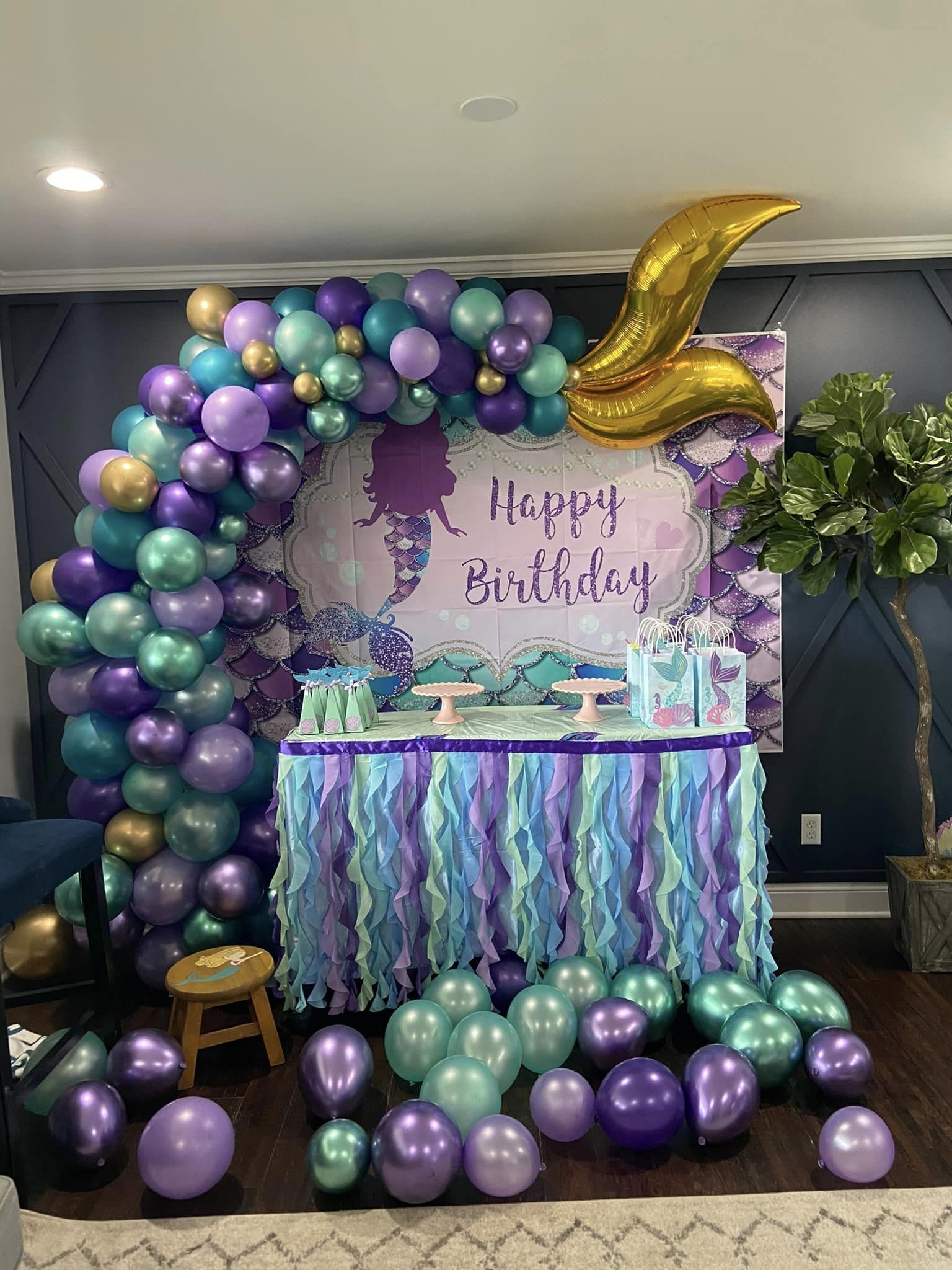 mermaid balloon tail