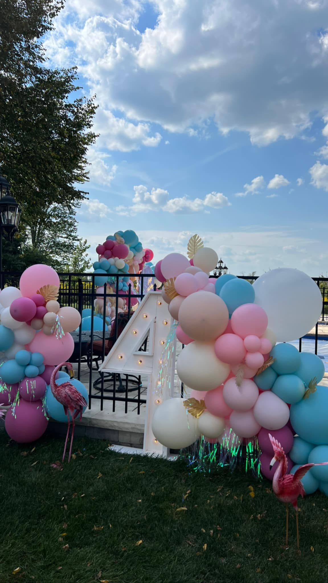 princess mermaid pool party decor marquee