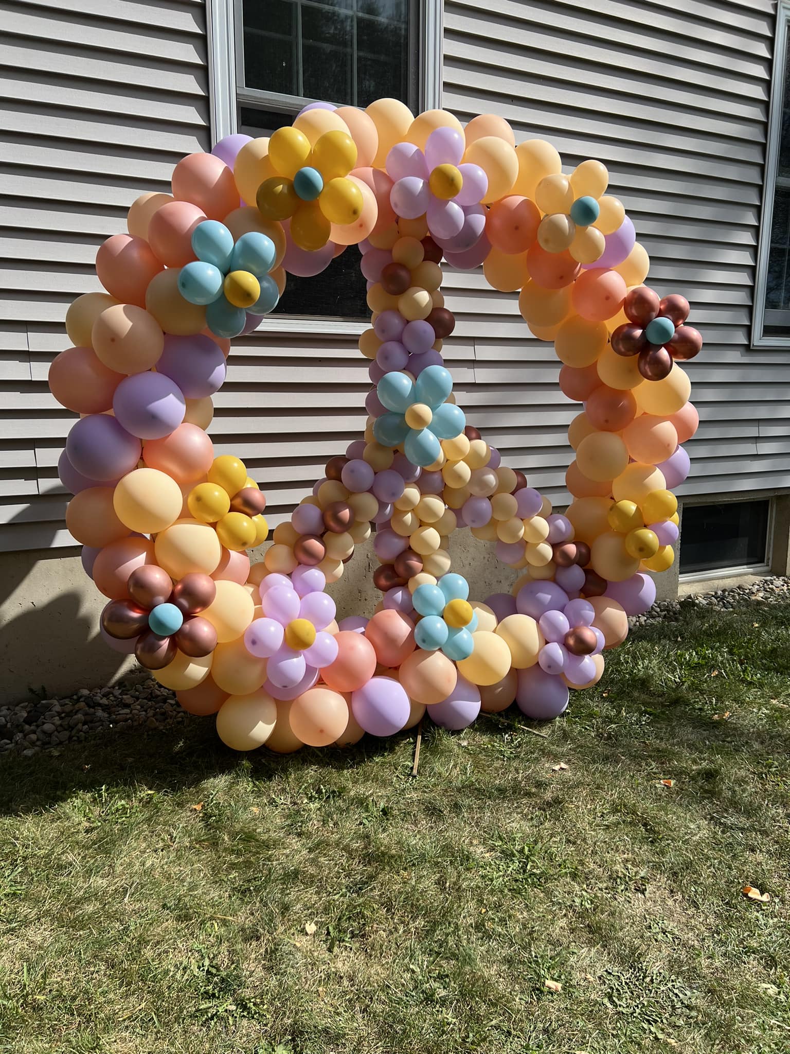peace, love, and birthdays  balloon peace sign