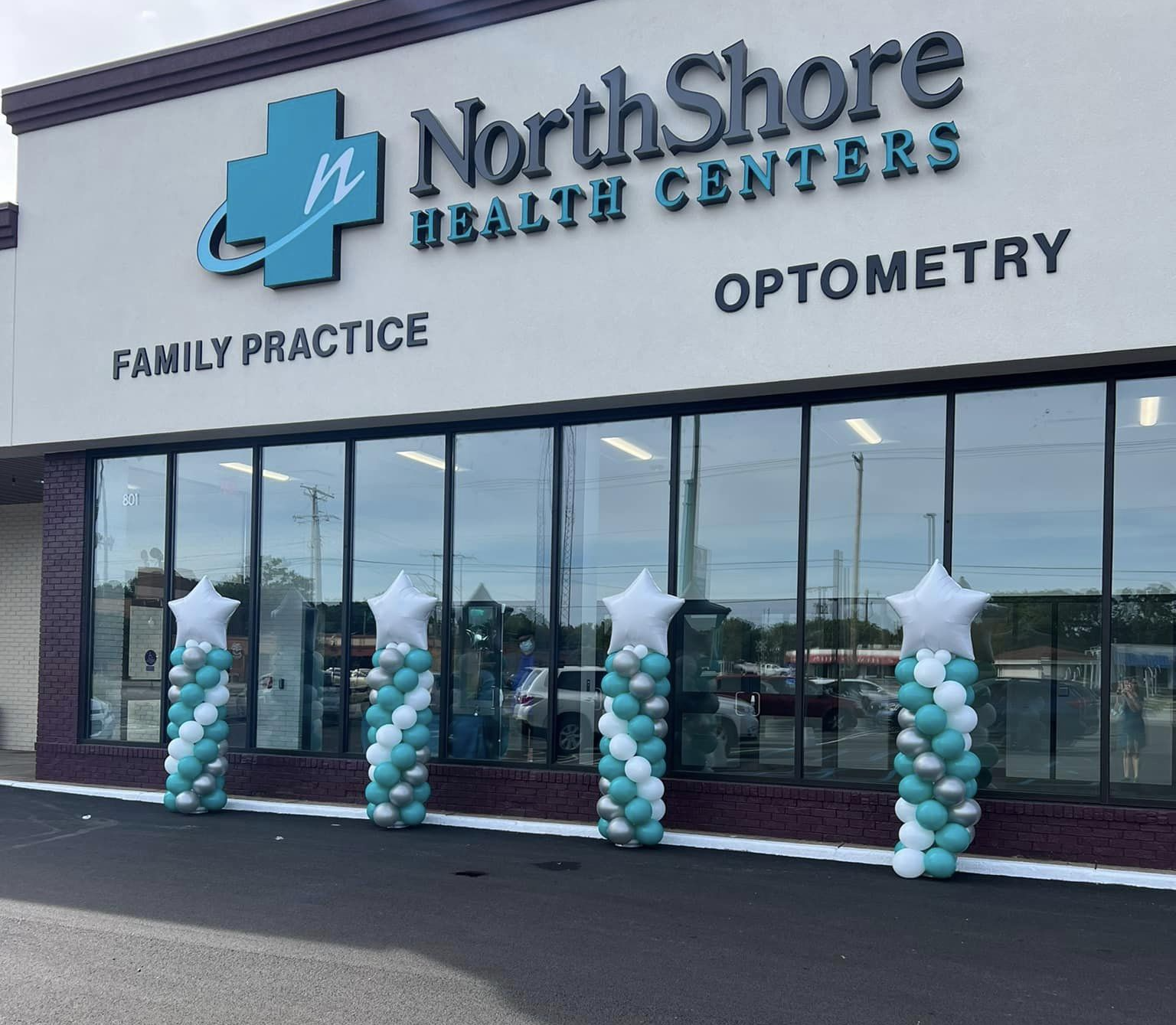 Classic Spiral Outdoor Columns at NorthShore Heath Centers New Location in NWI