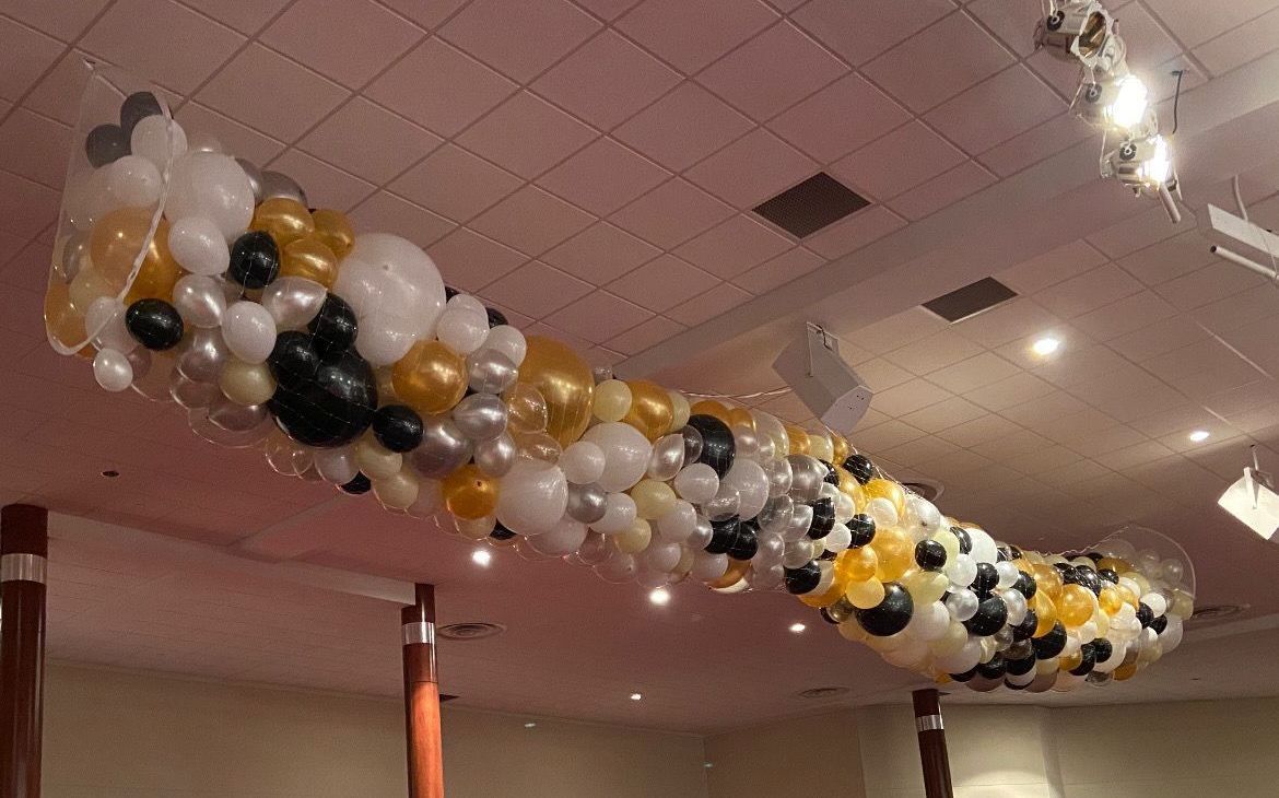 Giant Balloon Drop at a Corporate Reveal event. 