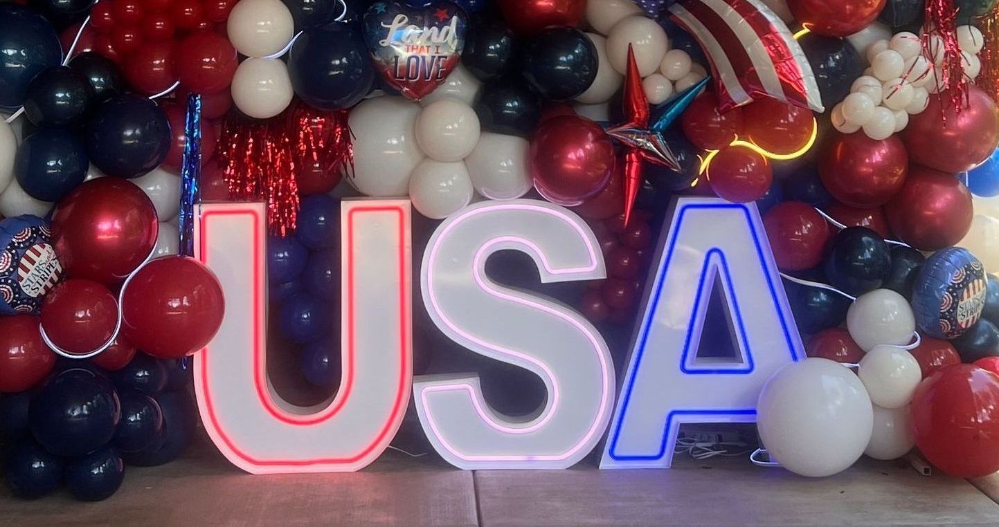 USA LED marquee display at the Gary Indiana Air Show, featuring an eye-catching design perfect for photo opportunities and event branding.