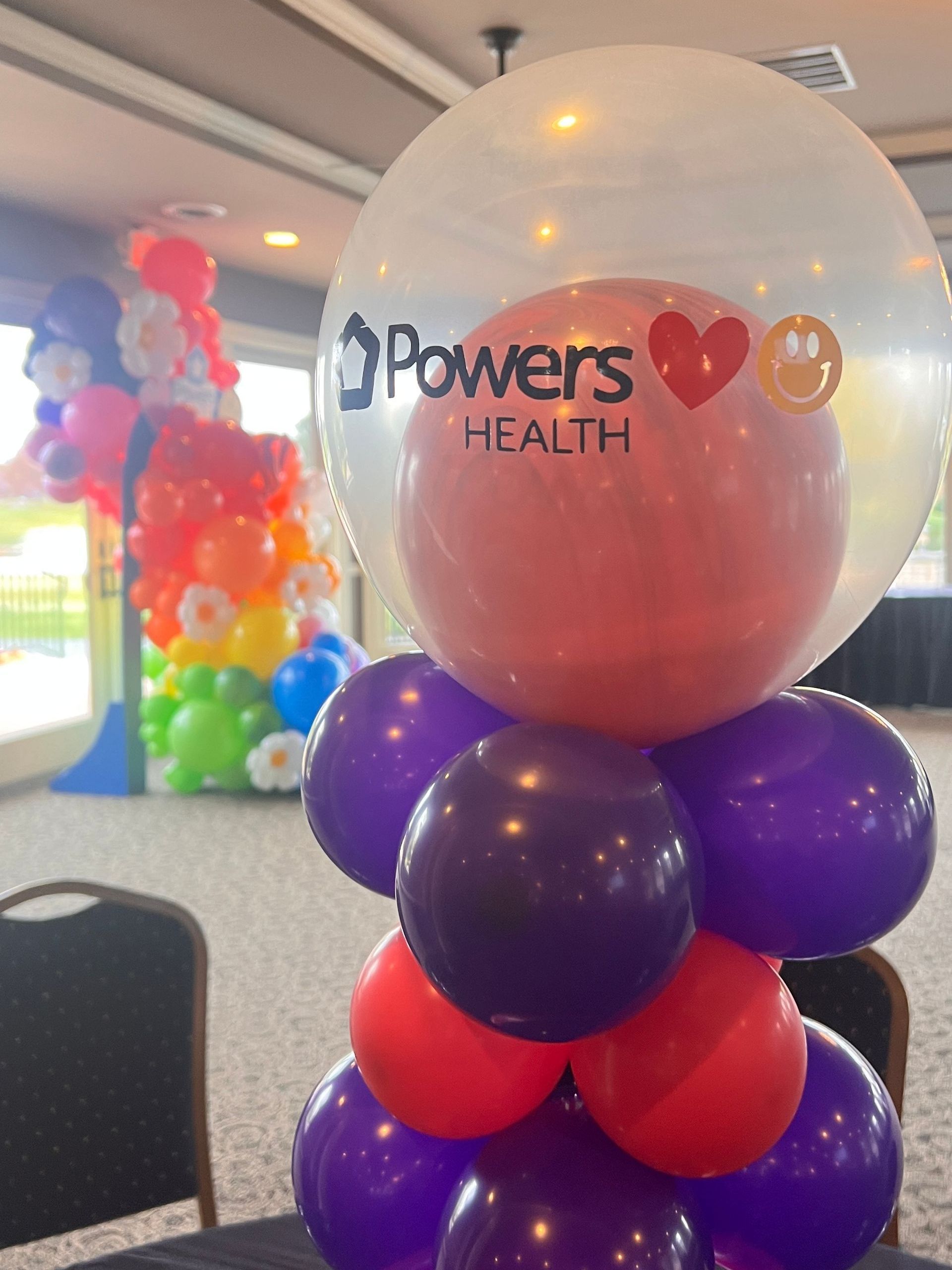 Powers Health Employee Celebration event. Peace, Love & Health Hippy Theme helped keep everything groovy