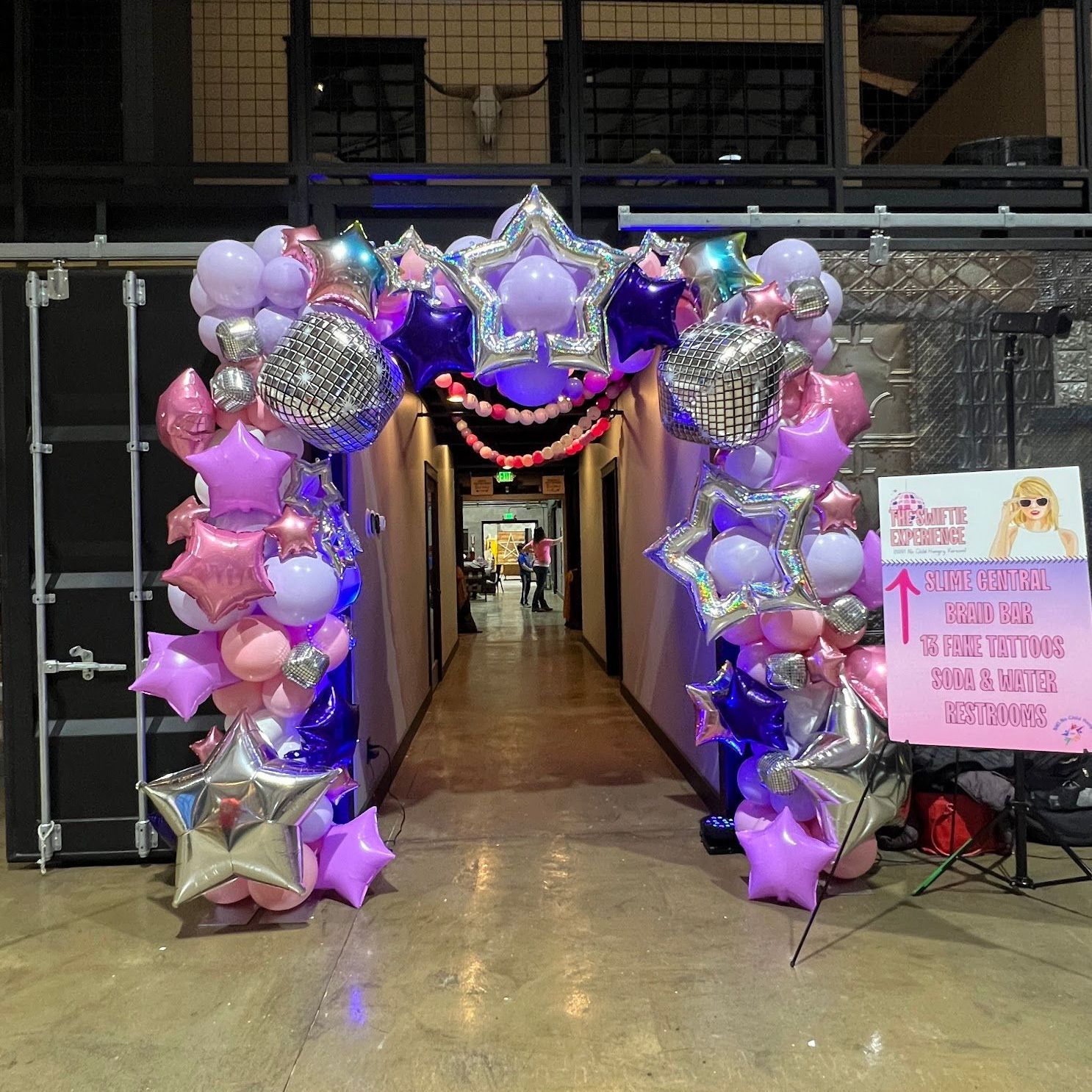foil star balloon arch for a fund raiser