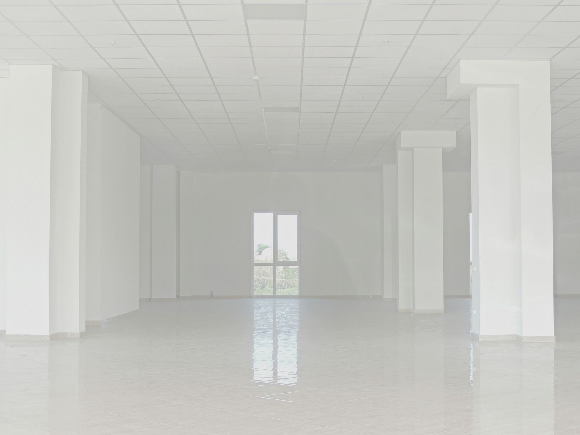 Large white empty room