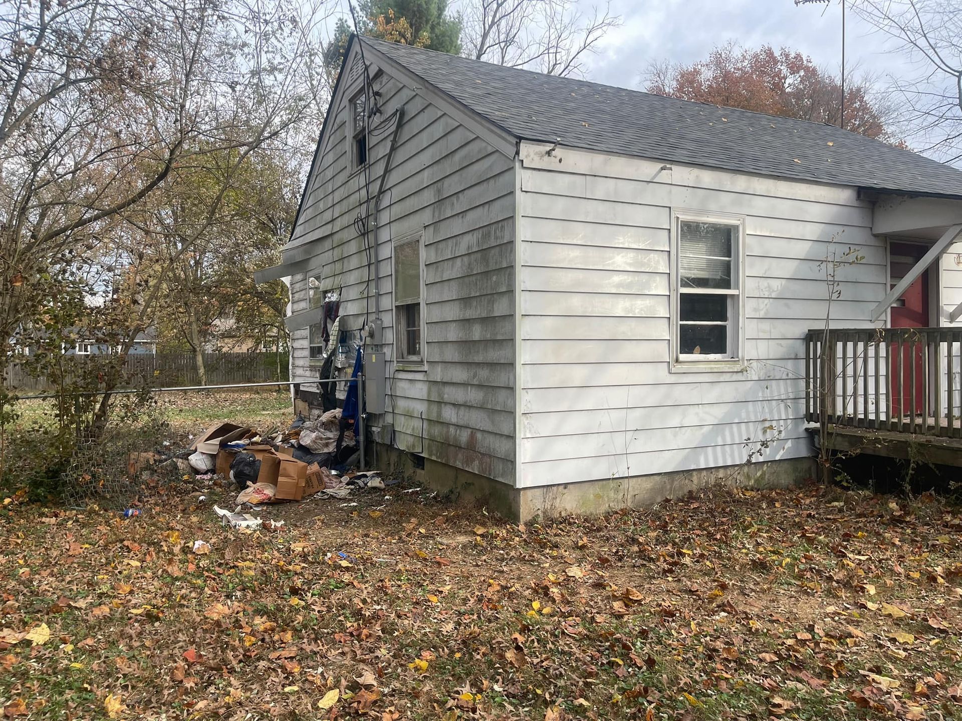 siding before