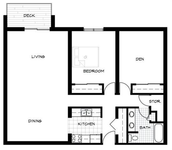 One Bedroom w/ Den