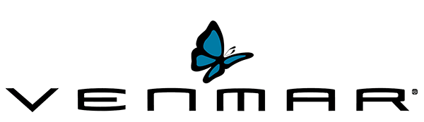 Le logo de Venmar a un papillon bleu dessus.
