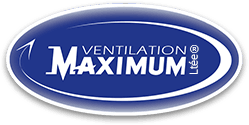Un logo bleu et blanc pour une ventilation maximale