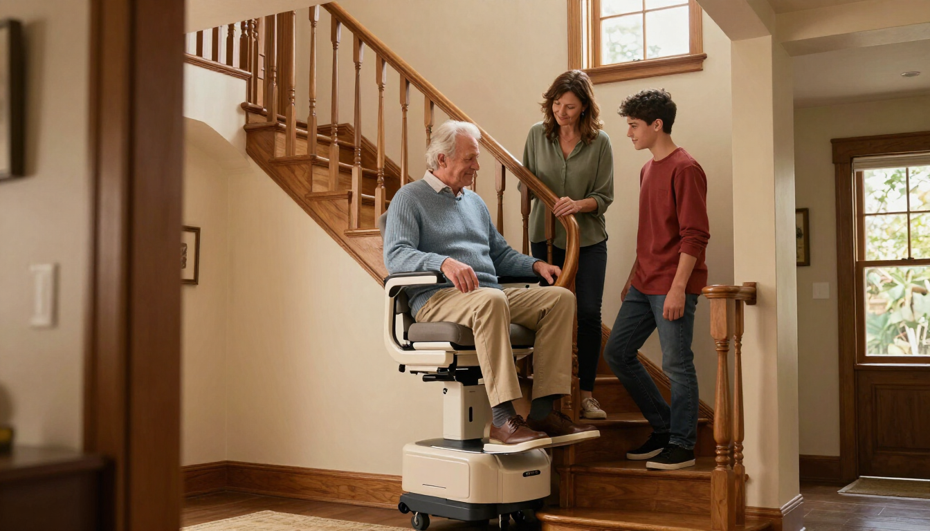 Stair lift installed in a LaFayette, GA home