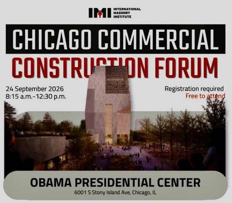 Chicago Construction Forum at Obama Center unites leaders for masonry, tile, and project delivery in