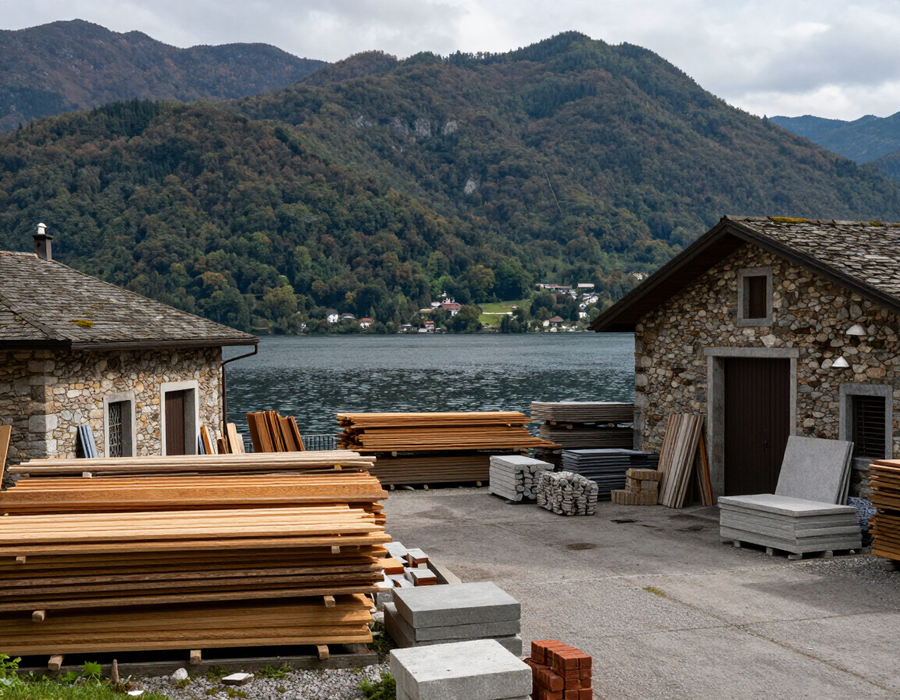 Deposito materiali edili Valde' a Tremezzina, Lago di Como