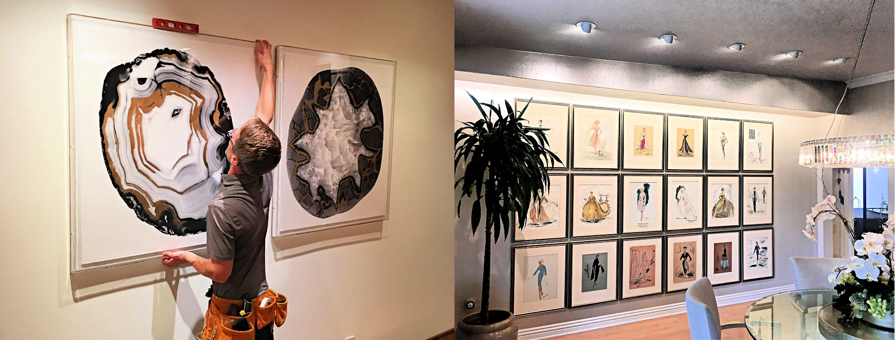 In-house art logistic services covering transportation, storage, and installation.