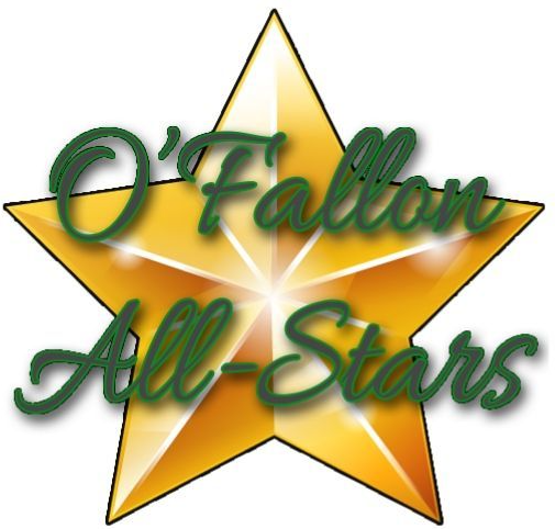 a star with the words o'fallon all stars on it