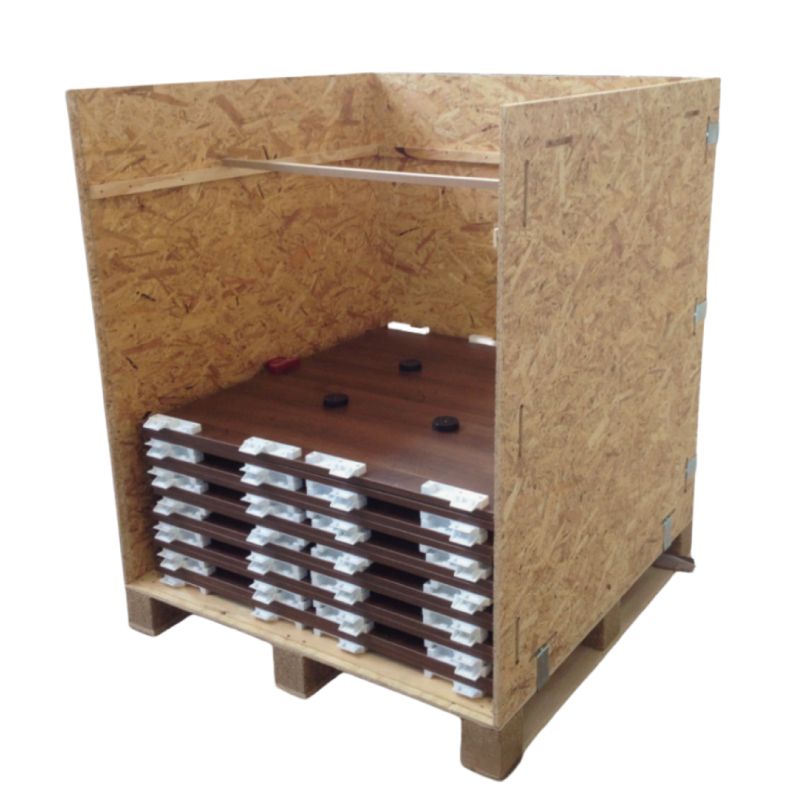 Transport crates for exhibition flooring
