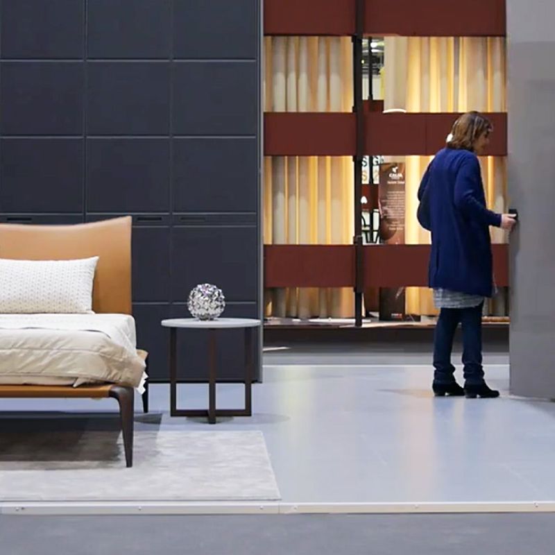 Grey display flooring for exhibitions