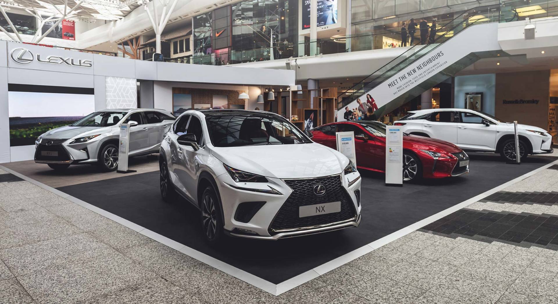 Car Display Floors in a shopping centre