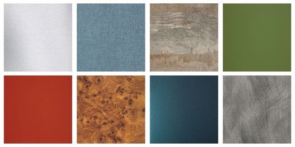 Laminate for portable flooring and exhibition floors