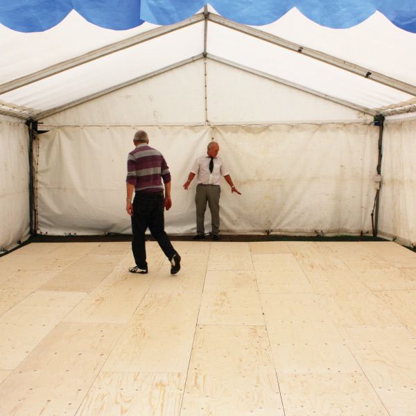 Flooring for outdoor marquee