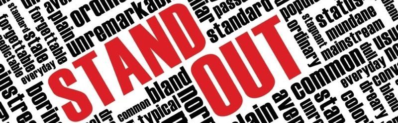 The word stand out is surrounded by other words