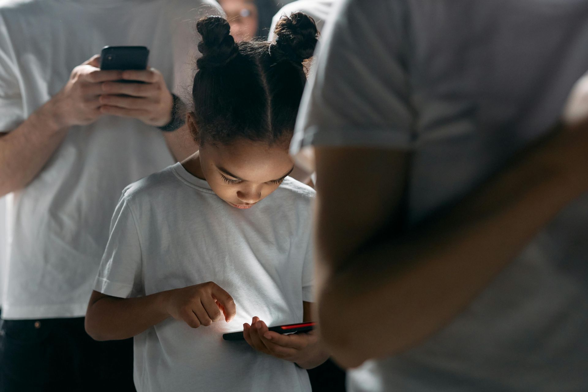 child glued to a screen