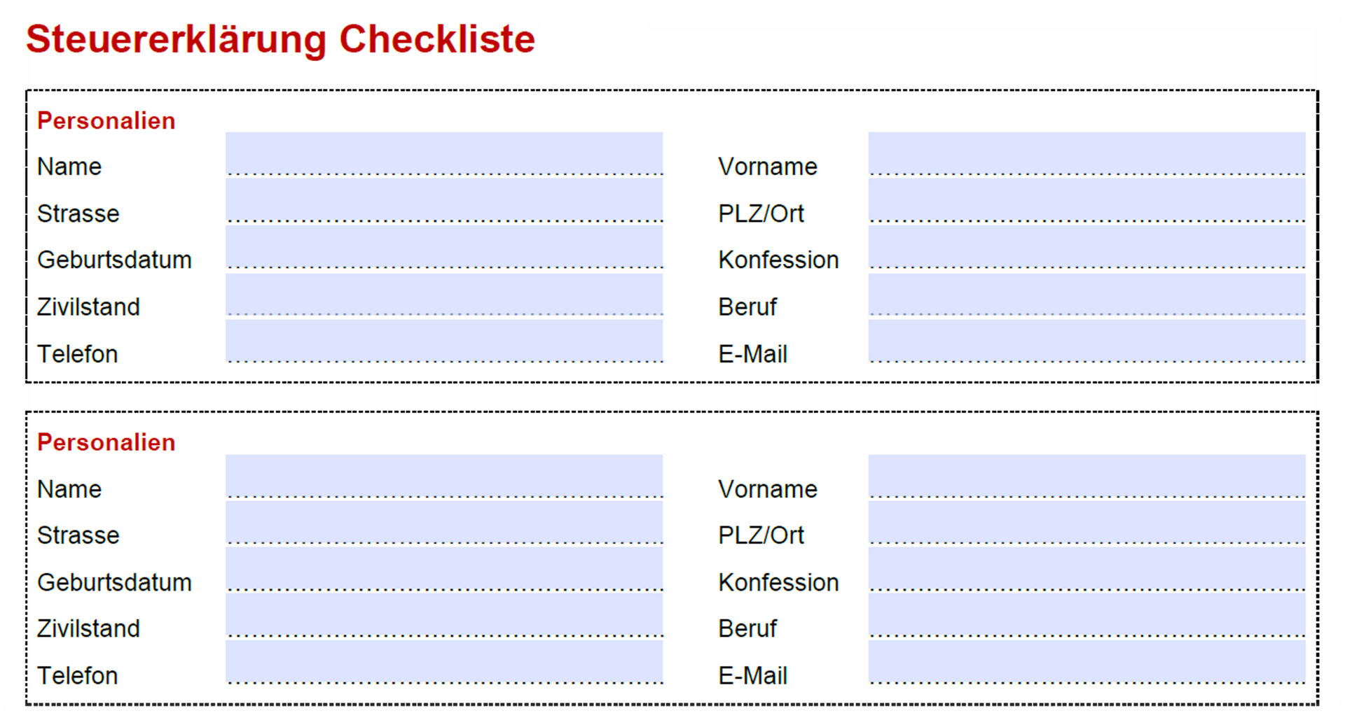 Checkliste download
