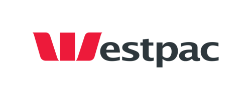 The westpac logo is red and black on a white background.