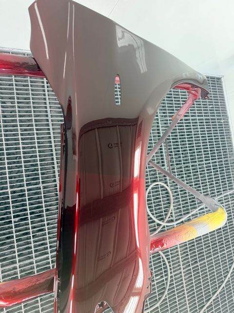 Close-up of a Glossy Maroon Chair — SteelBar Restoration In Yarraman, QLD