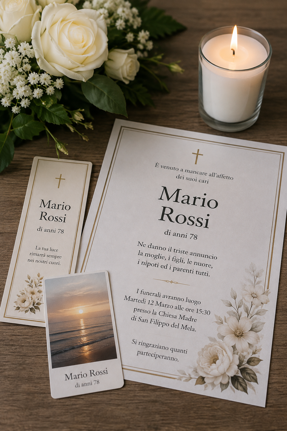Manifesti funebri e ricordini di lutto
