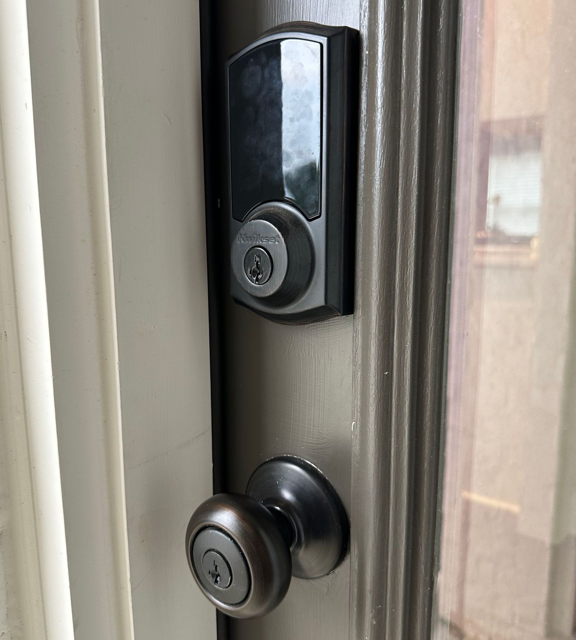 a smart electronic deadbolt lock and knob