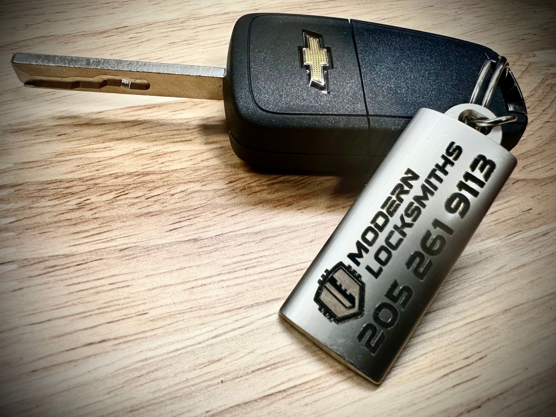a car key cut by Modern Locksmiths of Birmingham, AL r
