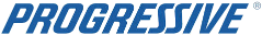 A blue progressive logo on a white background