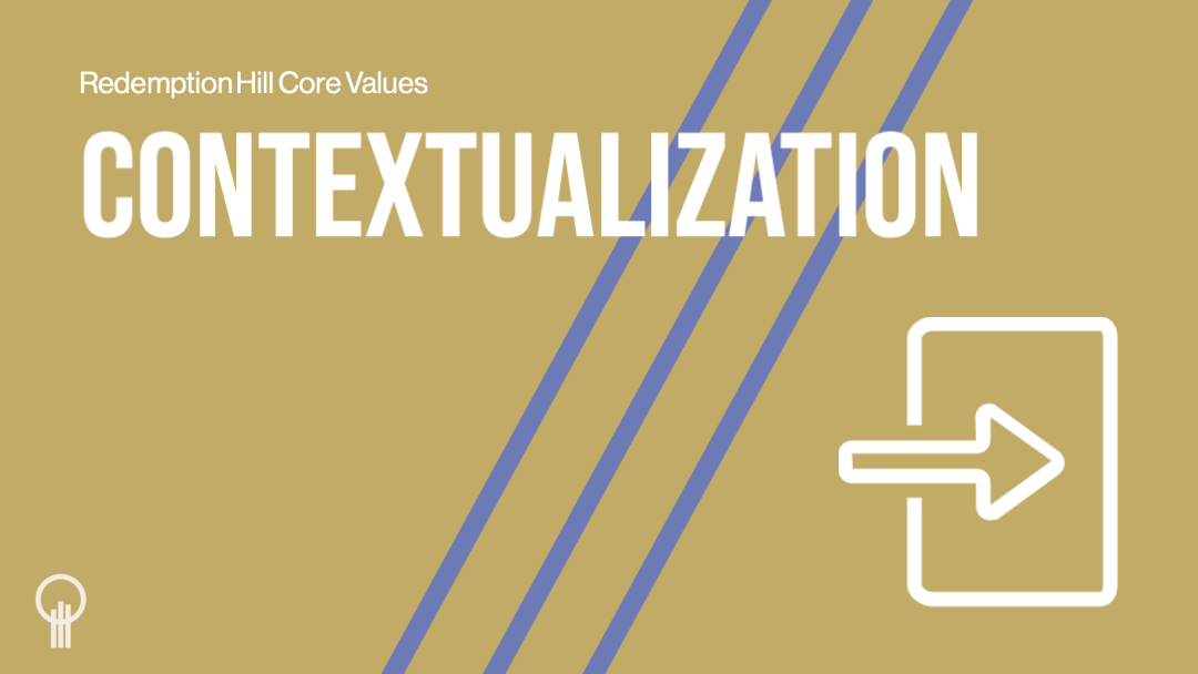 A poster that says contextualization on it
