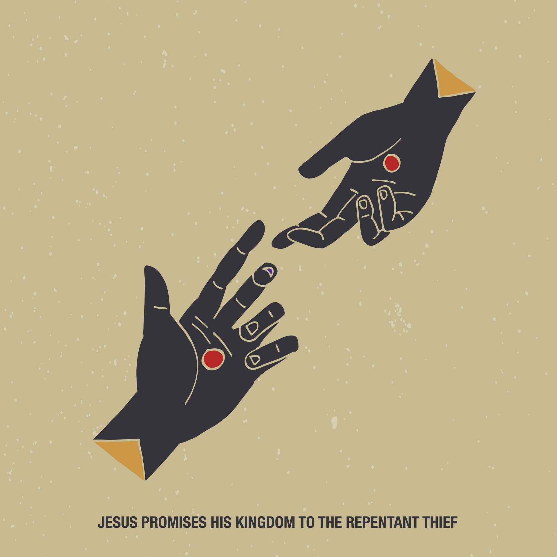 Jesus promises his kingdom to the repentant thief