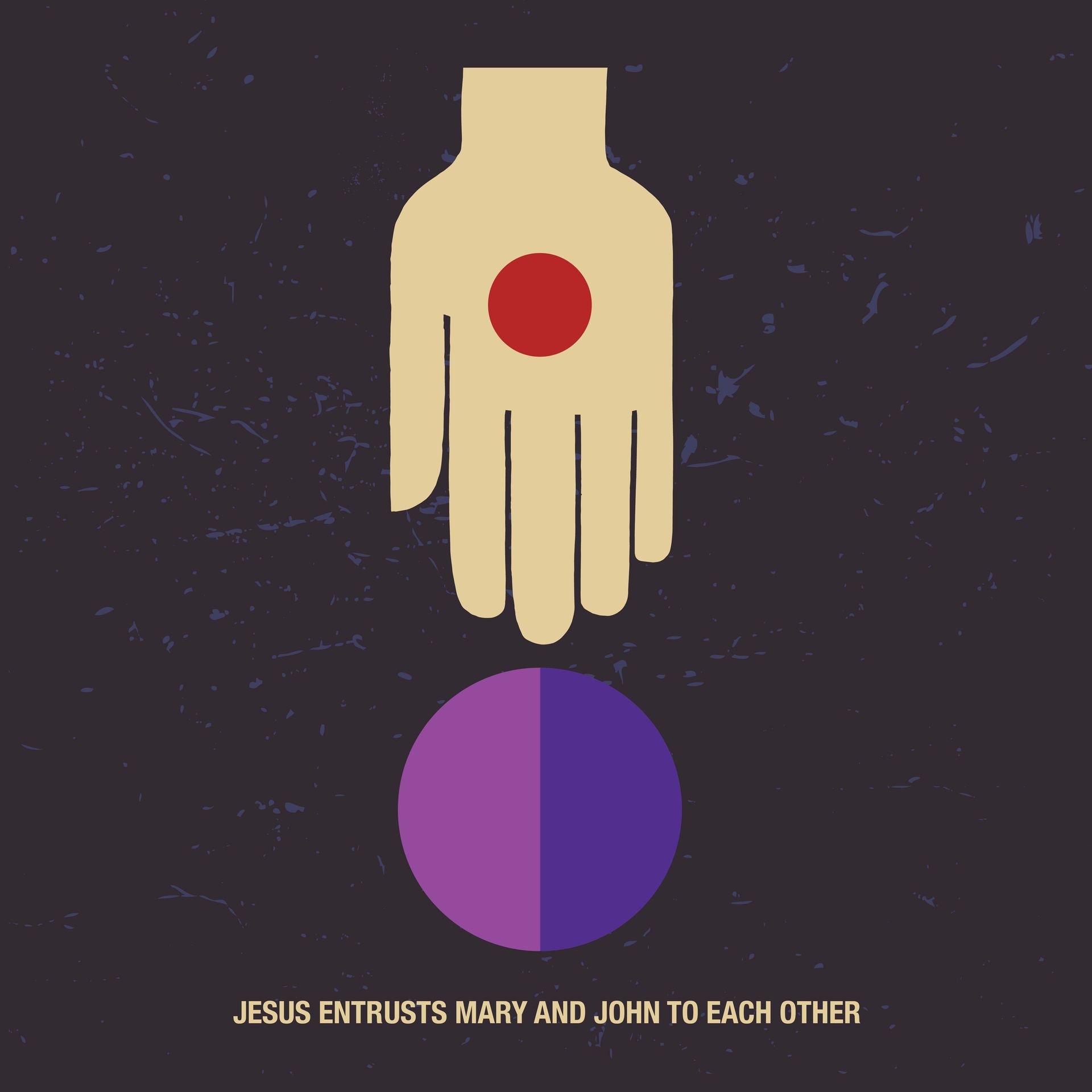 Jesus entrusts mary and john to each other