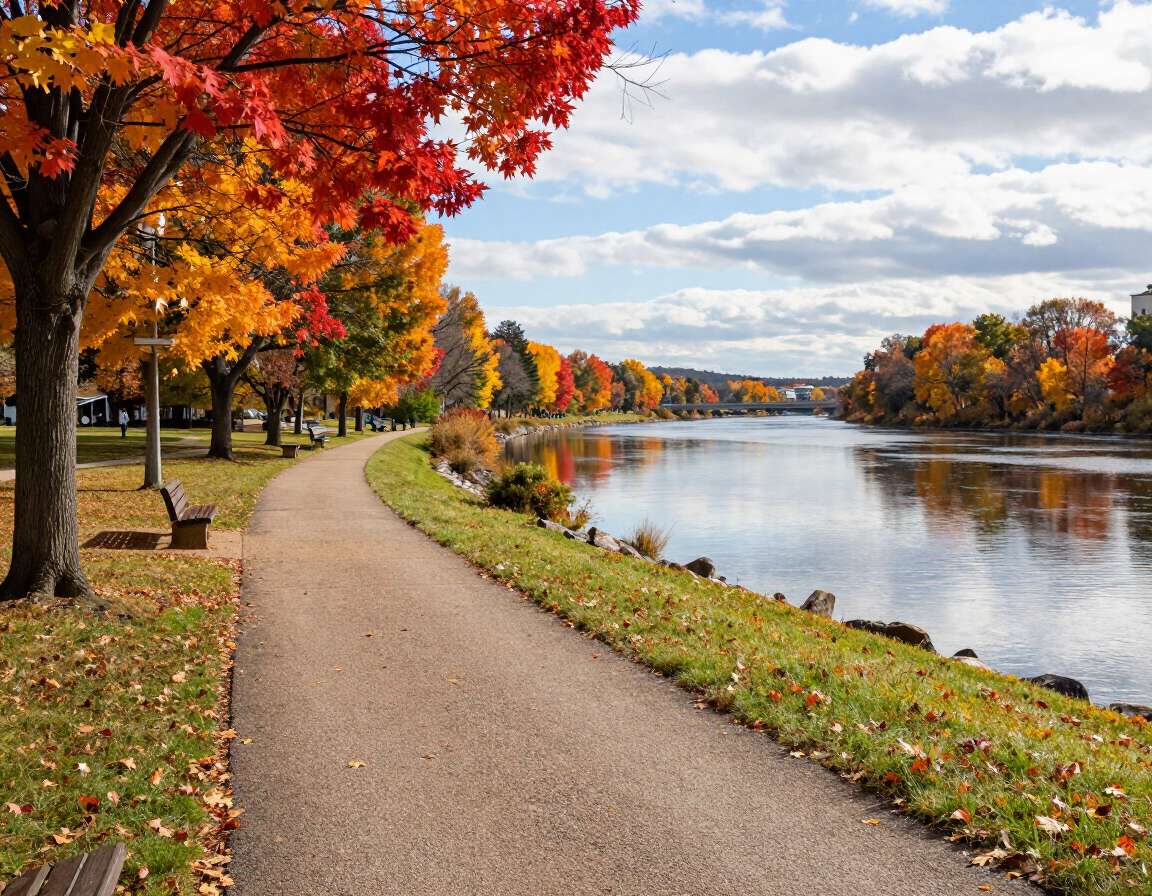 Riverfront park in Eau Claire, Wisconsin