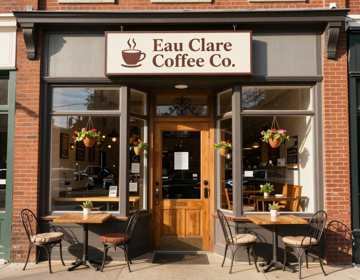 Local coffee shop in downtown Eau Claire